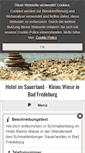 Mobile Screenshot of hotel-kleins-wiese.de