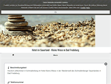 Tablet Screenshot of hotel-kleins-wiese.de